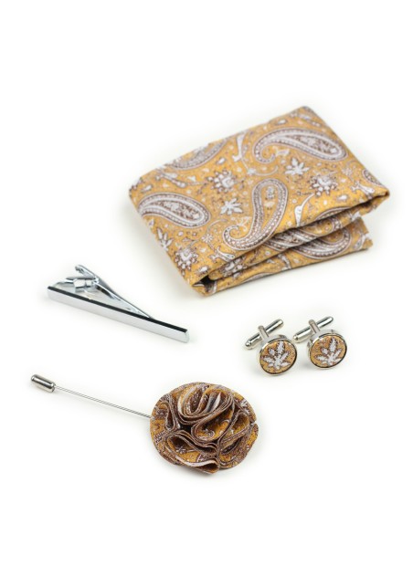 Caramel Paisley Groomsmen Accessories