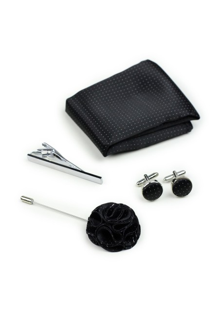 Jet Black Groomsmen Accessories
