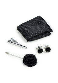Jet Black Groomsmen Accessories