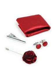 Cherry Red Groomsmen Accessories