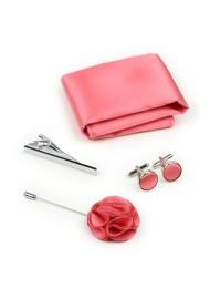 Formal Coral Groomsmen Accessories