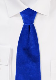Luxe Velvet Necktie in Royal Blue