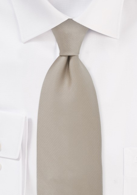 Single colored silk tie Champagne color
