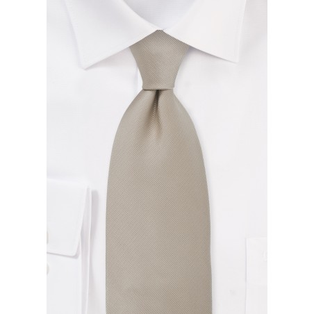 Single colored silk tie Champagne color