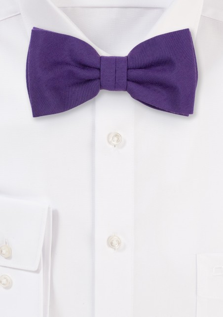 Matte Fabric Bowtie in Grape
