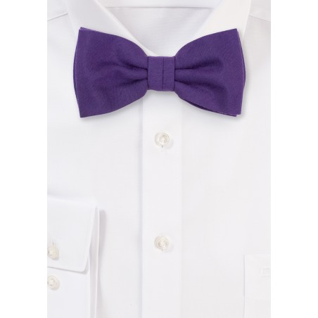 Matte Fabric Bowtie in Grape