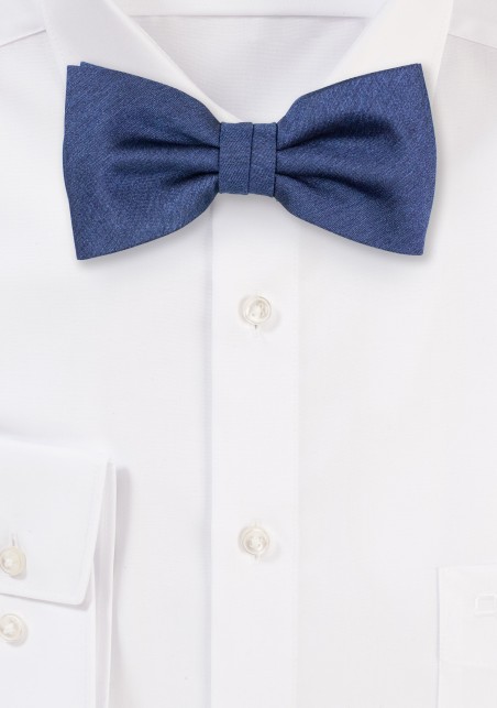 Heather Slate Blue Bow Tie