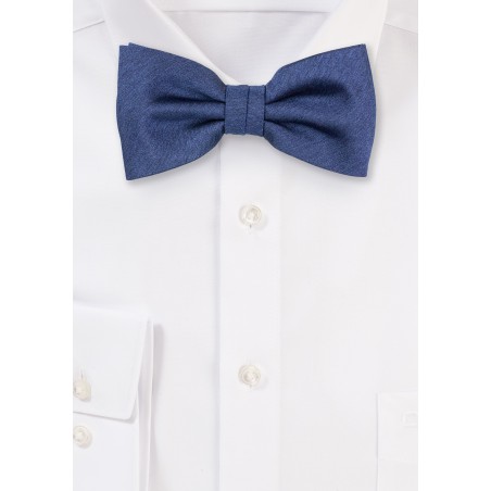 Heather Slate Blue Bow Tie