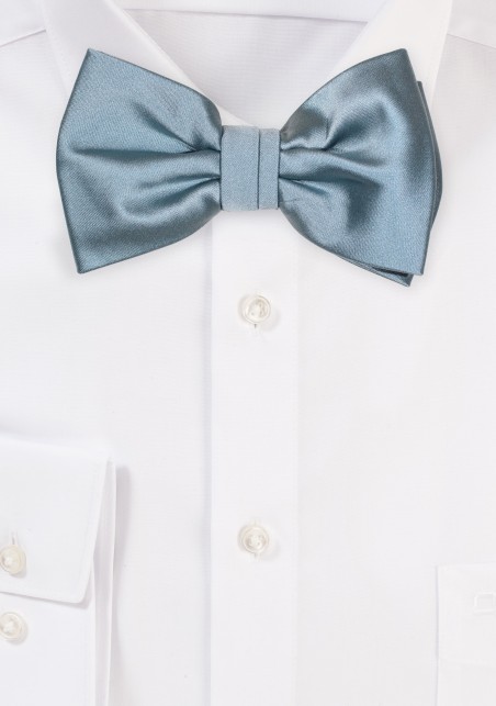 Dusty Blue Solid Bow Tie