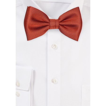 Burnt Orange Bowtie in Matte Texture
