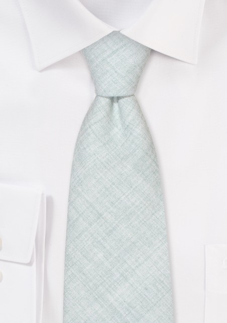 Linen Texture Mens Tie in Sagebrush Green