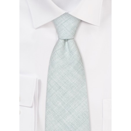 Linen Texture Mens Tie in Sagebrush Green