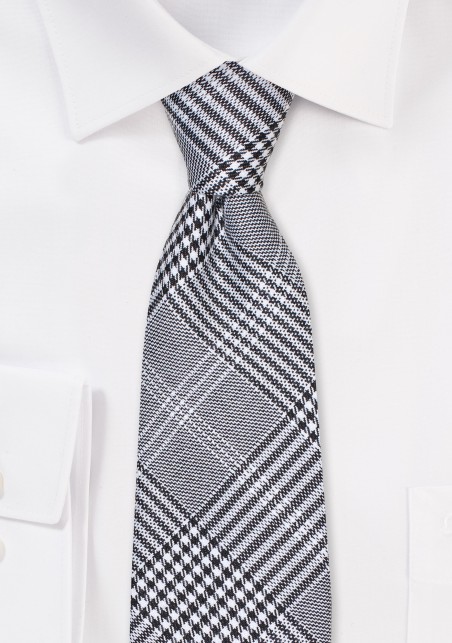 Prince of Wales Check Skinny Tie