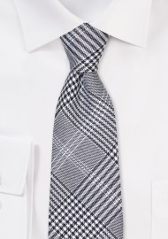 Prince of Wales Check Skinny Tie