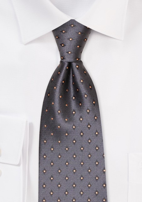 Diamond Check Tie in Slate Blue