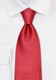 Geo Check Tie in Cherry Red