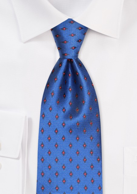 Diamond Check Tie in Neptune