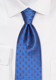 Diamond Check Tie in Neptune