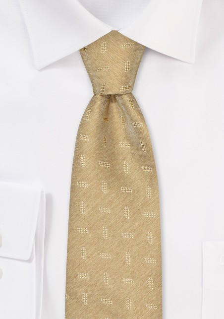 Matte Textured Tie in Butterscotch