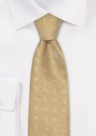 Matte Textured Tie in Butterscotch