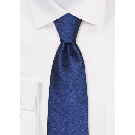 Matte Textured Tie in Twilight Navy
