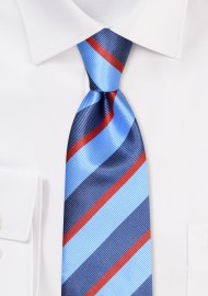Sky Blue Repp Striped Necktie