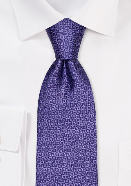 Geo Check Tie in Regency Purple
