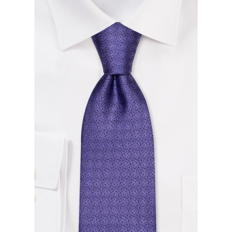 Geo Check Tie in Regency Purple