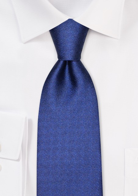 Geo Check Tie in Dark Navy