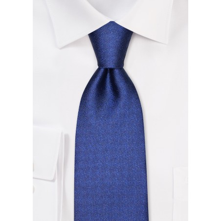 Geo Check Tie in Dark Navy