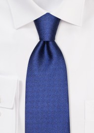 Geo Check Tie in Dark Navy