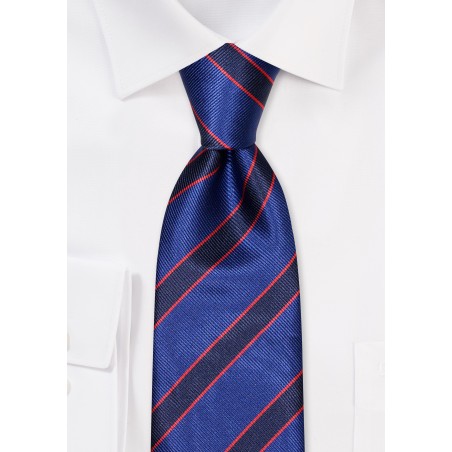 Navy and Midnight Blue Repp Tie