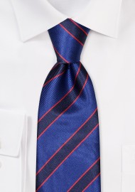 Navy and Midnight Blue Repp Tie