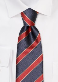 Charcoal, Bronze, and Gold Repp Tie