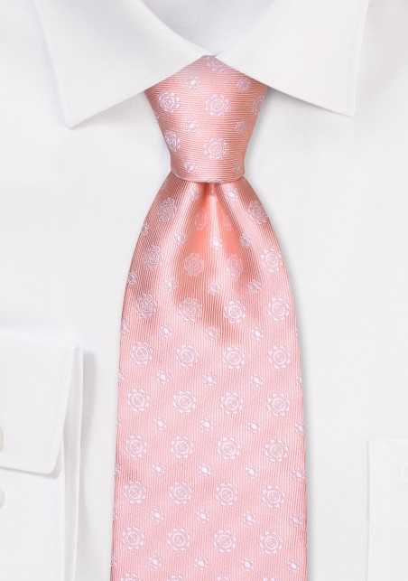 Pastel Peach Summer Mens Tie