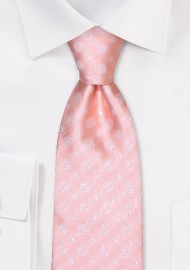 Pastel Peach Summer Mens Tie