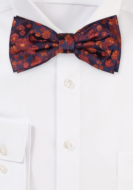 Floral Bowtie in Cinnamon Spice