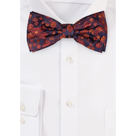 Floral Bowtie in Cinnamon Spice
