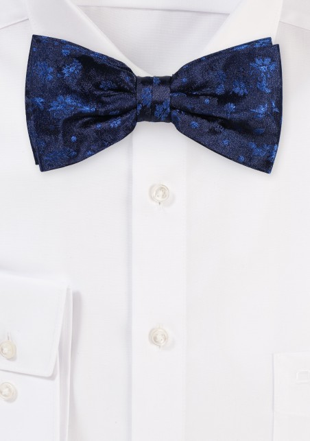Floral Bowtie in Navy Blue