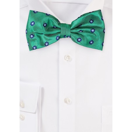 Kelly Green Floral Bowtie