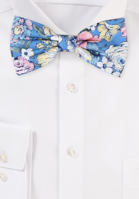 Vintage Floral Bowtie in Cotton
