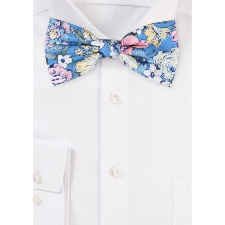 Vintage Floral Bowtie in Cotton