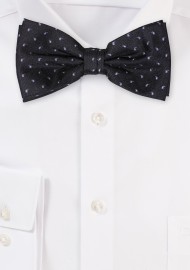 Micro Paisley Weave Bow Tie in Black