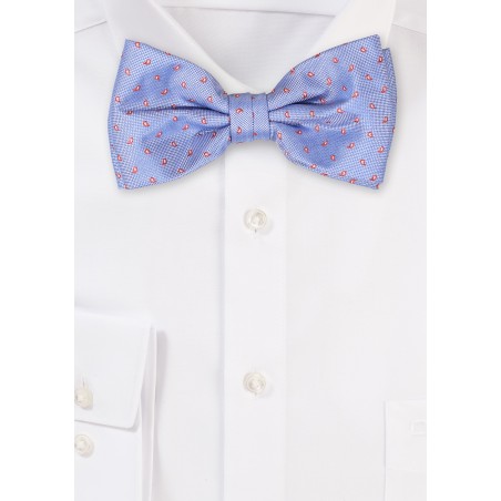 Micro Paisley Bowtie in Light Blue