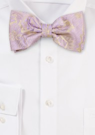 Wool Textured Bowtie in Purple Fog