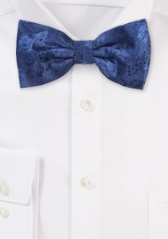 Retro Floral Bowtie in Twilight Blue