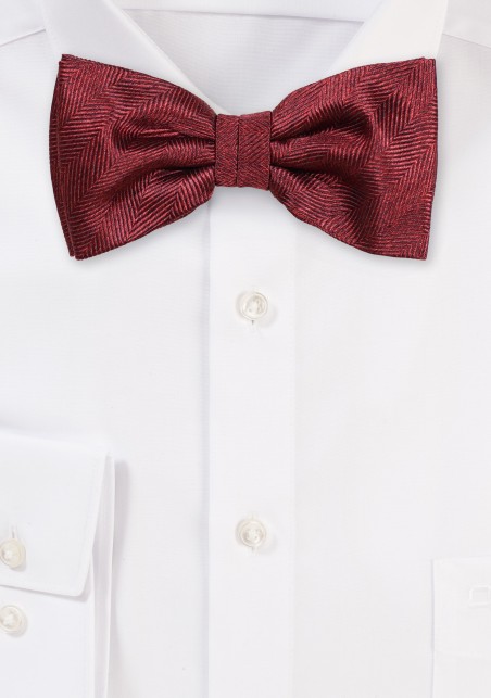 Herringbone Bowtie in Rust