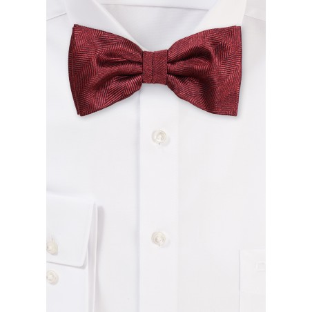 Herringbone Bowtie in Rust