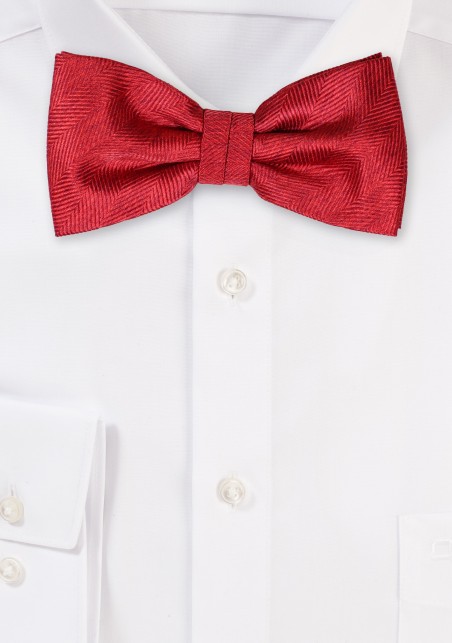 Herringbone Bowtie in Red