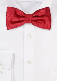 Herringbone Bowtie in Red